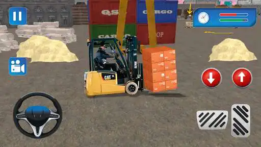 Play APK Industrial Forklift Simulator  and enjoy Industrial Forklift Simulator with UptoPlay com.fazra.heavy.forklifter.driving