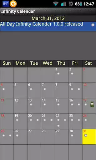 Play APK Infinity Calendar  and enjoy Infinity Calendar with UptoPlay com.smorik.InfinityCalendar