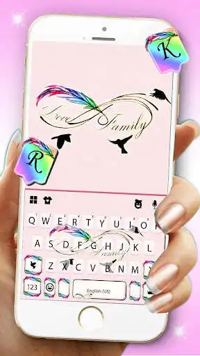 Play Infinity Feather Keyboard Theme  and enjoy Infinity Feather Keyboard Theme with UptoPlay