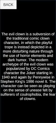 Play Information of Evil Clown as an online game Information of Evil Clown with UptoPlay
