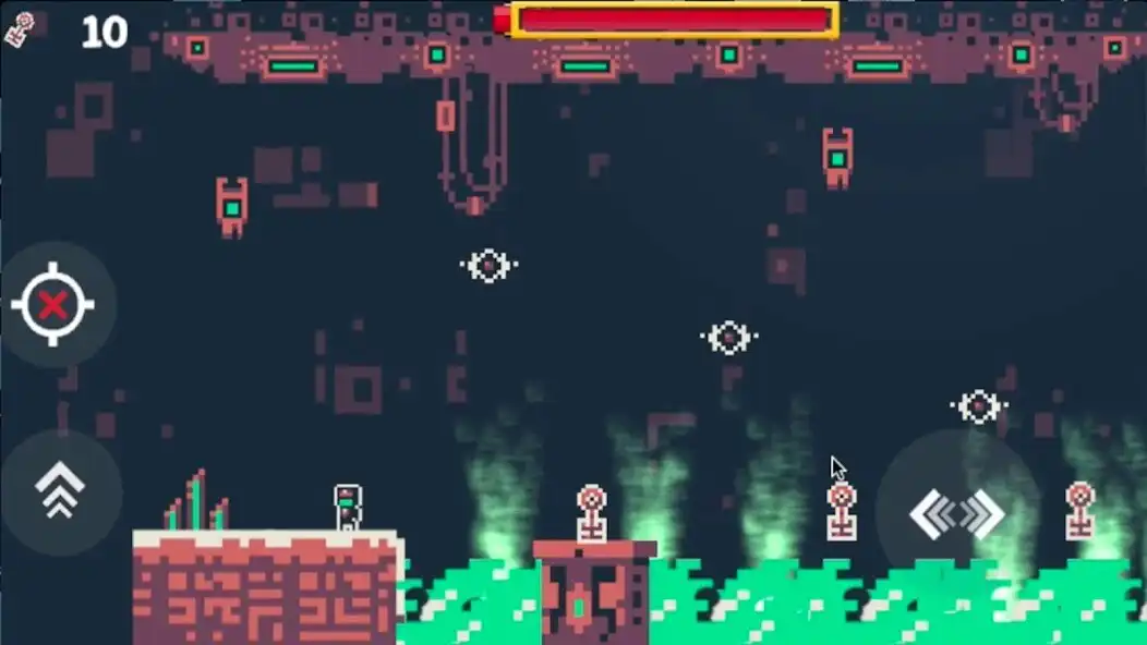 Play Inhabited 2d pixel platformer as an online game Inhabited 2d pixel platformer with UptoPlay
