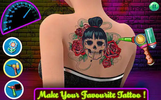 Play Ink Tattoo Maker Games: Design Tattoo Games Studio as an online game Ink Tattoo Maker Games: Design Tattoo Games Studio with UptoPlay