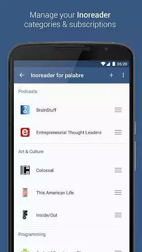 Play Inoreader for Palabre