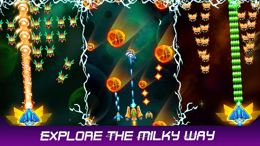 Play Insect Invaders: Space Shooter as an online game Insect Invaders: Space Shooter with UptoPlay