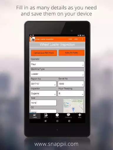 Play APK Inspect Loaders Report Damages  and enjoy Inspect Loaders Report Damages with UptoPlay com.snappii_corp.loader_inspection_app_