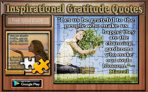 Play Inspirational Gratitude Quotes jigsaw puzzle  and enjoy Inspirational Gratitude Quotes jigsaw puzzle with UptoPlay