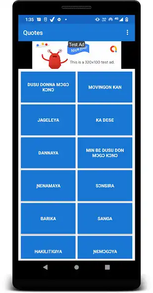 Play Inspirational Quotes Bambara  and enjoy Inspirational Quotes Bambara with UptoPlay
