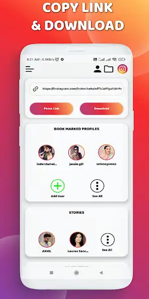 Play InsSaver: Reels, Story  Video  and enjoy InsSaver: Reels, Story  Video with UptoPlay