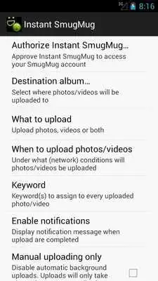 Play Instant SmugMug Upload