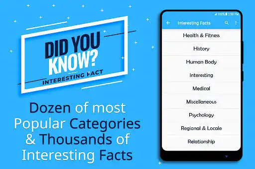 Play Interesting Facts - Did You Know the Facts? as an online game online Interesting Facts - Did You Know the Facts? with UptoPlay com.eknowingappstudio.InterestingFactsDidYouKnow Play Interesting Facts - Did You Know the Facts? as an online game Interesting Facts - Did You Know the Facts? with UptoPlay