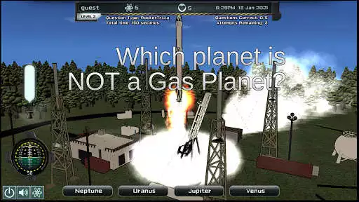 Play Intergalactic Rocket Trivia as an online game Intergalactic Rocket Trivia with UptoPlay
