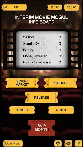 Play Interim Movie Mogul - A Movie Tycoon Game as an online game Interim Movie Mogul - A Movie Tycoon Game with UptoPlay