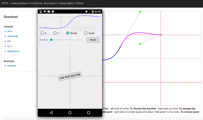 Play Interpolators Example