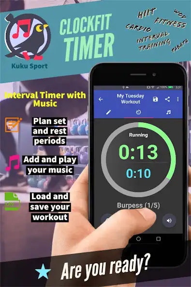Play Interval Timer ClockFit - Workout with Music  and enjoy Interval Timer ClockFit - Workout with Music with UptoPlay