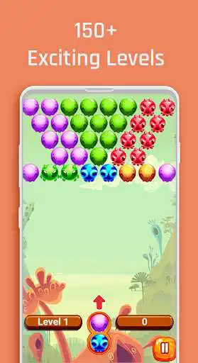 Play Invaders - Bubble Shooter as an online game Invaders - Bubble Shooter with UptoPlay