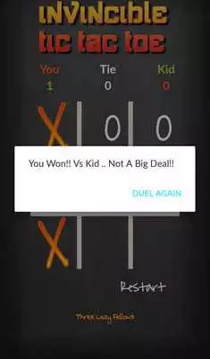 Play Invincible Tic Tac Toe