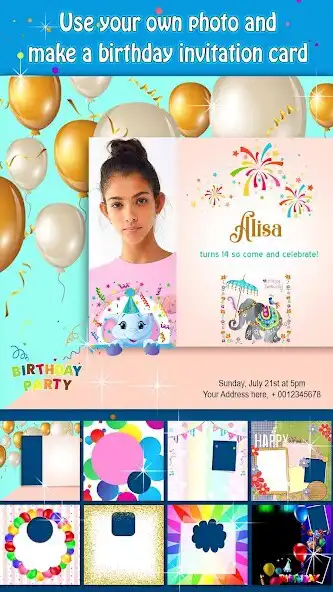 Play Invitation Card for Birthday as an online game Invitation Card for Birthday with UptoPlay