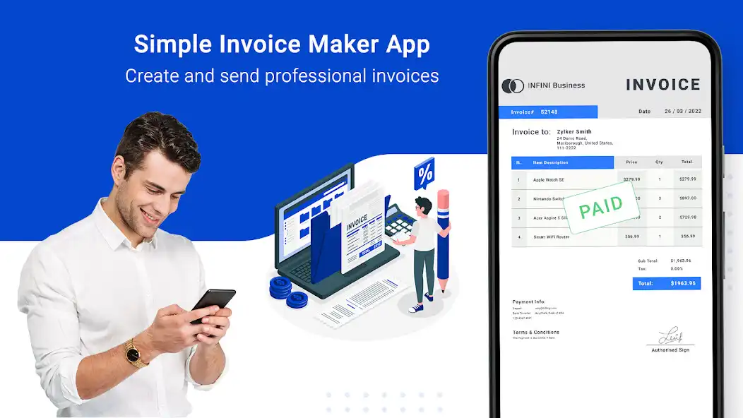 Play Invoice Maker: gst billing app  and enjoy Invoice Maker: gst billing app with UptoPlay
