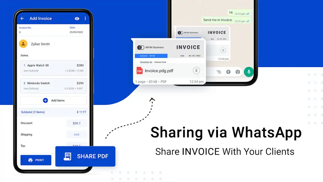 Play Invoice Maker: gst billing app as an online game Invoice Maker: gst billing app with UptoPlay