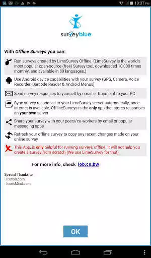 Play APK IOB Surveyblue  and enjoy IOB Surveyblue with UptoPlay com.iob.offlinesurveys