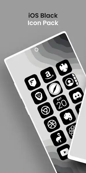 Play iOS 16 Black - Icon Pack  and enjoy iOS 16 Black - Icon Pack with UptoPlay