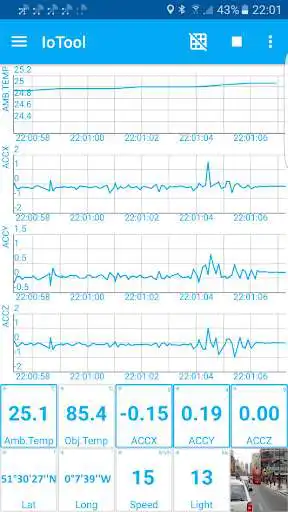 Play APK IoTool OBD-2 Sensors  and enjoy IoTool OBD-2 Sensors with UptoPlay io.senlab.iotoolapp)!<br><br><b>About OBD-2 sensors: </b><br>Allows reading car diagnostic codes, both generic and manufacturer-specific and displays their meaning. It can be connected to to a phone via a Bluetooth connection.<br><br>Supported sensor readings:<br>  - Ambient air temperature C, F<br>  - Average engine load<br>  - Barometric pressure<br>  - Commanded EGR<br>  - Commanded evaporative purge<br>  - Distance traveled with malfunction indicator lamp on measured in km, mi<br>  - Engine coolant temperature C, F<br>  - Engine oil temperature C, F<br>  - Fuel level input<br>  - Fuel pressure<br>  - Fuel rate<br>  - Fuel rate gal/h<br>  - Hybrid battery remaining<br>  - Intake air temperature C, F<br>  - MAF air flow rate<br>  - Relative throttle position<br>  - Revolutions per minute<br>  - Run time since engine start<br>  - Speed km/h, mph<br><br><b>IoTool Internet of Things (IoT) use cases: </b>SmartCity, SmartCar, Industry 4.0, Home automation, eHealth, SeniorCare, Education, Research<br><br>You can use or develop IoTool extensions for sensors, triggers, actions, recipes, messages, cloud. More: (https://play.google.com/store/search?q=iotool