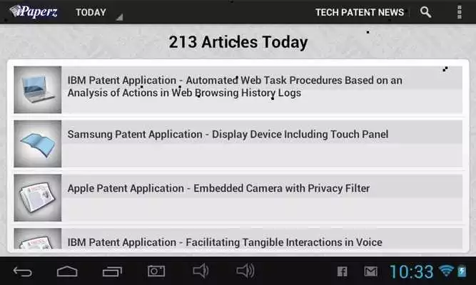 Play iPaperz Tech Patent News