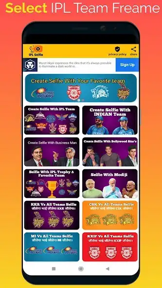 Play IPL 2022 all teams selfie as an online game IPL 2022 all teams selfie with UptoPlay
