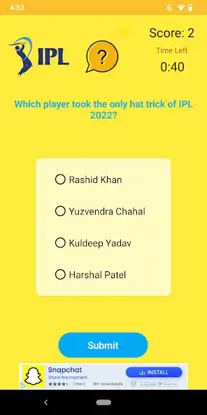 Play IPL 2023 Quiz Live Leaderboard as an online game IPL 2023 Quiz Live Leaderboard with UptoPlay
