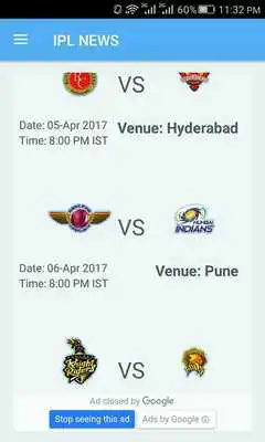 Play IplCricket 2017 Schd  info