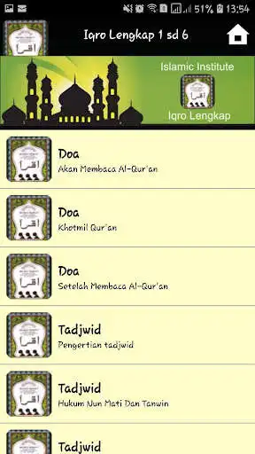 Play Iqro Lengkap 1 sd 6 as an online game Iqro Lengkap 1 sd 6 with UptoPlay