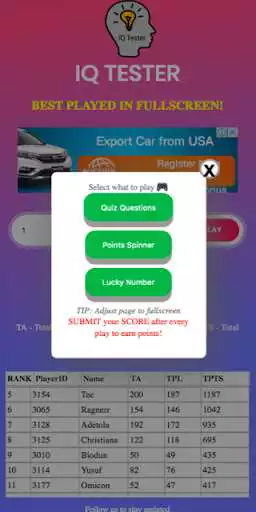 Play IQ Tester as an online game IQ Tester with UptoPlay