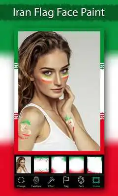 Play Iran Flag Face Paint