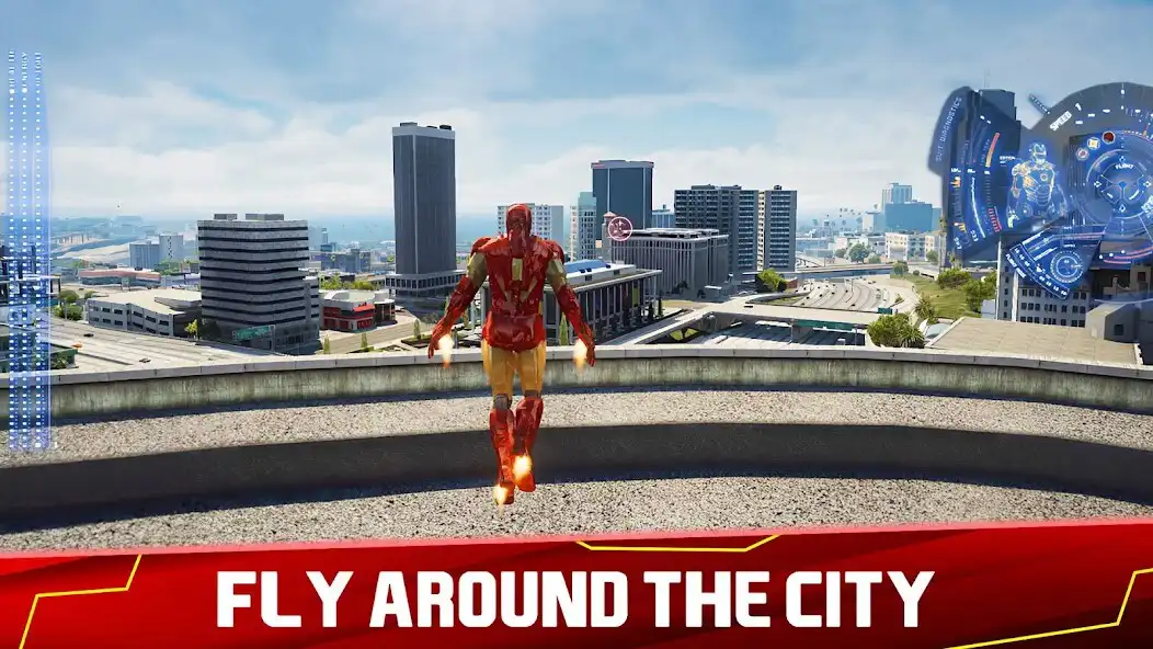 Play Iron Hero Flying Avenger as an online game Iron Hero Flying Avenger with UptoPlay