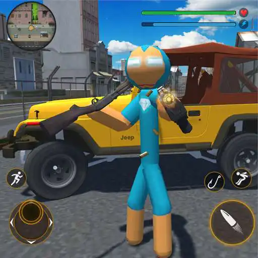 Play Iron Stickman Hero Rope Crime Vegas Mafia APK