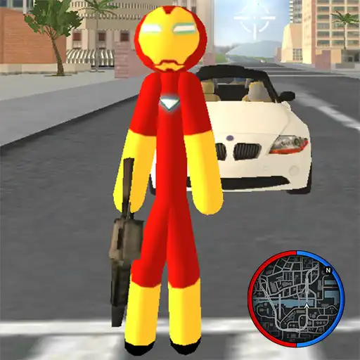 Play Iron Stickman Rope Hero Gangstar Crime APK