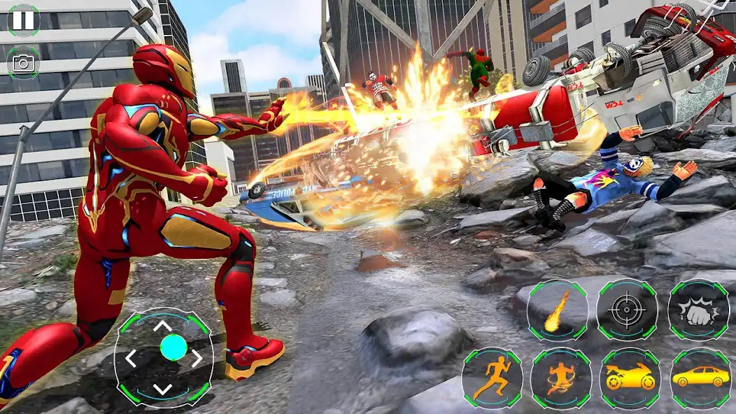 Play Iron Super Hero Crime War game as an online game Iron Super Hero Crime War game with UptoPlay