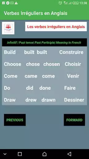 Play Irregular Verbs in English as an online game Irregular Verbs in English with UptoPlay