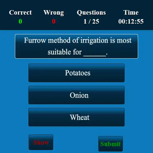 Play Irrigation Engineering MCQ as an online game Irrigation Engineering MCQ with UptoPlay