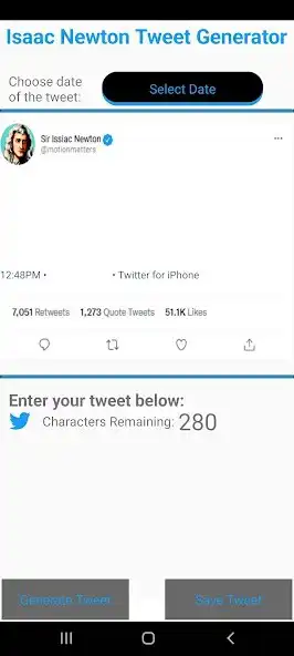 Play Isaac Newton Tweet Generator  and enjoy Isaac Newton Tweet Generator with UptoPlay