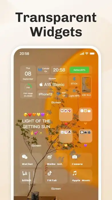Play iScreen - Widgets  Themes as an online game iScreen - Widgets  Themes with UptoPlay