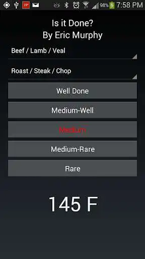 Play APK Is it Done? Meat Temperatures  and enjoy Is it Done? Meat Temperatures with UptoPlay com.ericmurphy.isitdone
