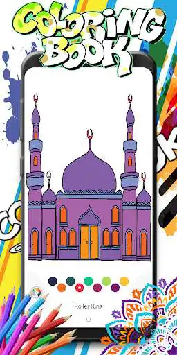 Play Islamic Mosque Coloring Book  and enjoy Islamic Mosque Coloring Book with UptoPlay