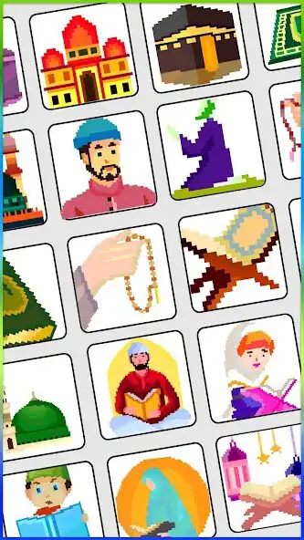 Play Islamic Pixel Art Coloring as an online game Islamic Pixel Art Coloring with UptoPlay