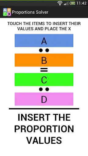 Play APK I Solve Math Proportions  and enjoy I Solve Math Proportions with UptoPlay com.appspot.jeeachinto.risolvoproporzioni