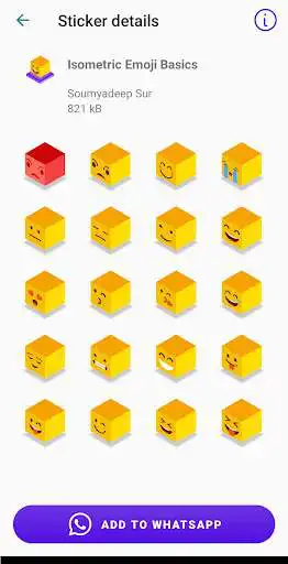 Play Isometric Emoji Pack (Emoji Stickers for Whatsapp) as an online game Isometric Emoji Pack (Emoji Stickers for Whatsapp) with UptoPlay