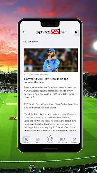 Play iSports247 Live Score  News  and enjoy iSports247 Live Score  News with UptoPlay