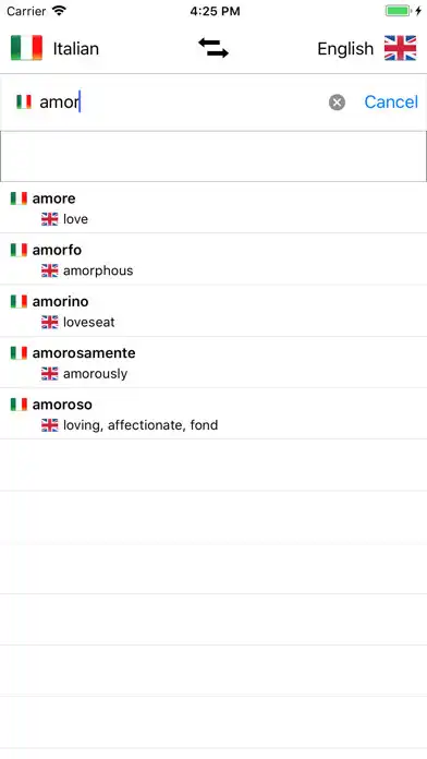 Play Italian Dictionary English  and enjoy Italian Dictionary English with UptoPlay
