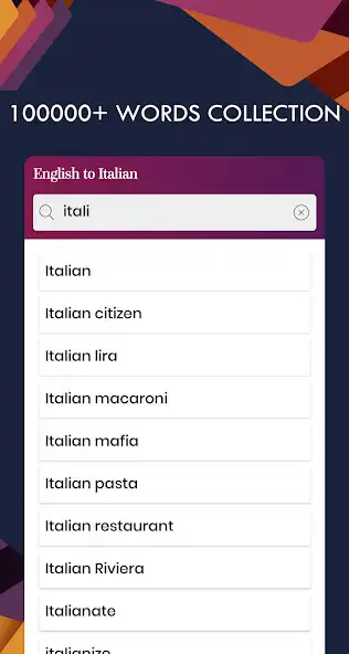 Play Italian English Translator - Free Dictionary as an online game Italian English Translator - Free Dictionary with UptoPlay