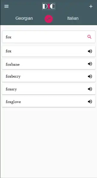 Play Italian - Georgian Dictionary  translator (Dic1) as an online game Italian - Georgian Dictionary  translator (Dic1) with UptoPlay
